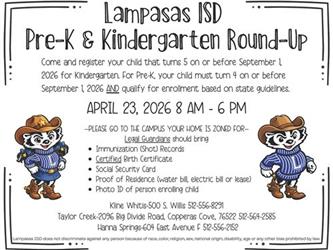 Pre-K & Kindergarten Round-Up English
